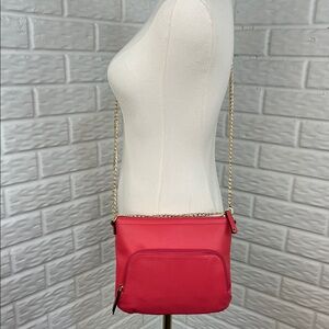 TIGNANELLO CROSSBODY RFID BUBBLEGUM PINK LEATHER GOLD CHAIN CONVERTIBLE